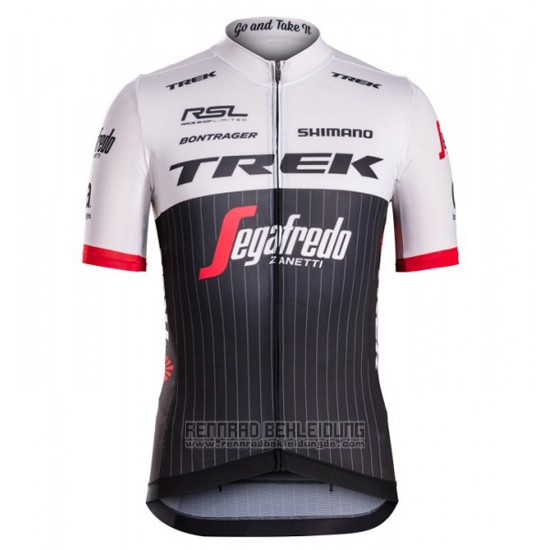 2016 Fahrradbekleidung Trek Segafredo Shwarz und Wei Trikot Kurzarm und Tragerhose - zum Schließen ins Bild klicken